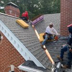 Re-roofing with cooper flashing