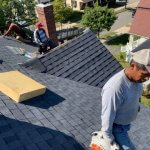 Crew working on the roof