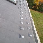 Flat rubber roofing