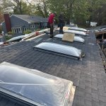 Roofing being installed